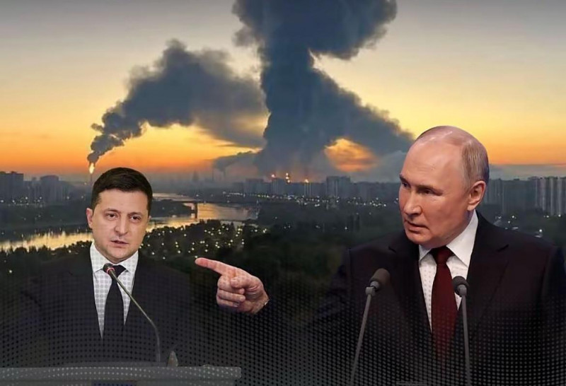 Drone Ukraina Serang Moskow 1.600 Unit, 3 Tewas dan Kilang Minyak Terbakar di Hari Pemilu Rusia
